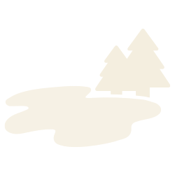 Grafik von einem See und zwei Bäumen als Symbol für die Seebestattung bei Bestattungen Wendel